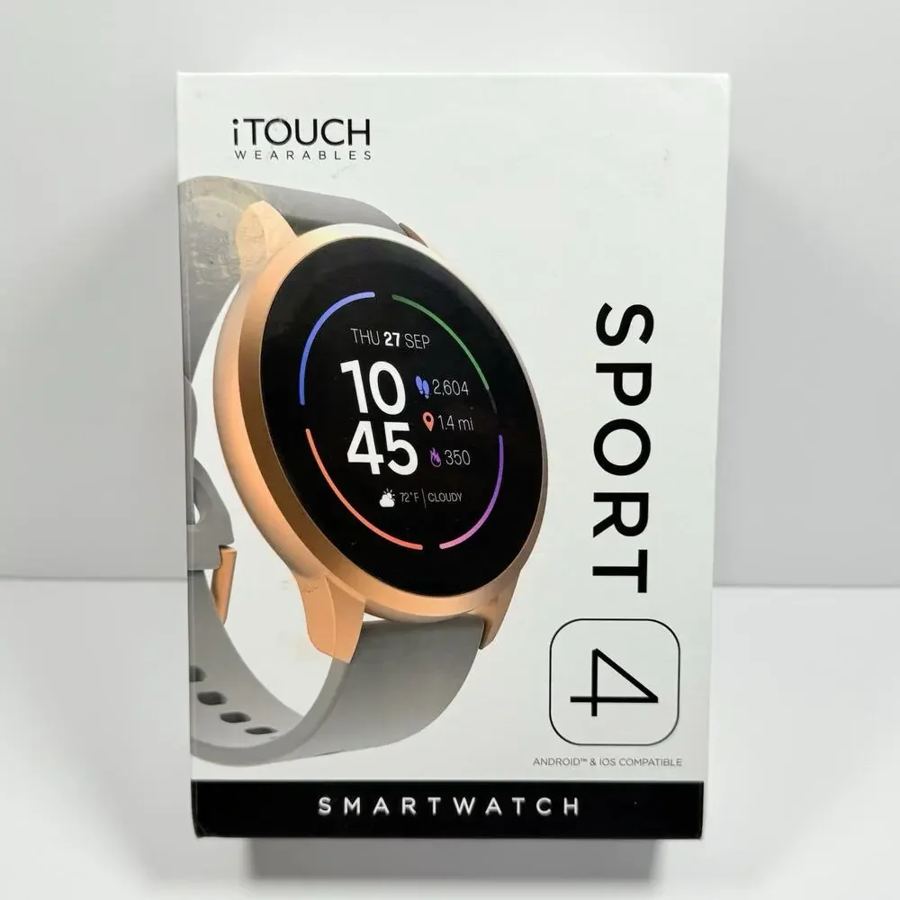 iTouch Sport 4 Smartwatch Fitness Heart Rate,Custom Face, 100+ Sports, Bluetooth